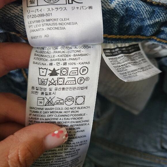 Custom LEVI'S Wedgie Straight Jean Cutoffs 28 - Picture 4 of 8